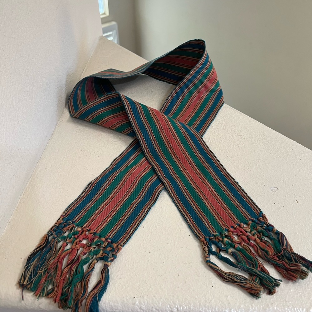 Vintage Woven Wrap Belt multi Colorful Peruvian One Size‎ Womens. Lengt… - Picture 2 of 6